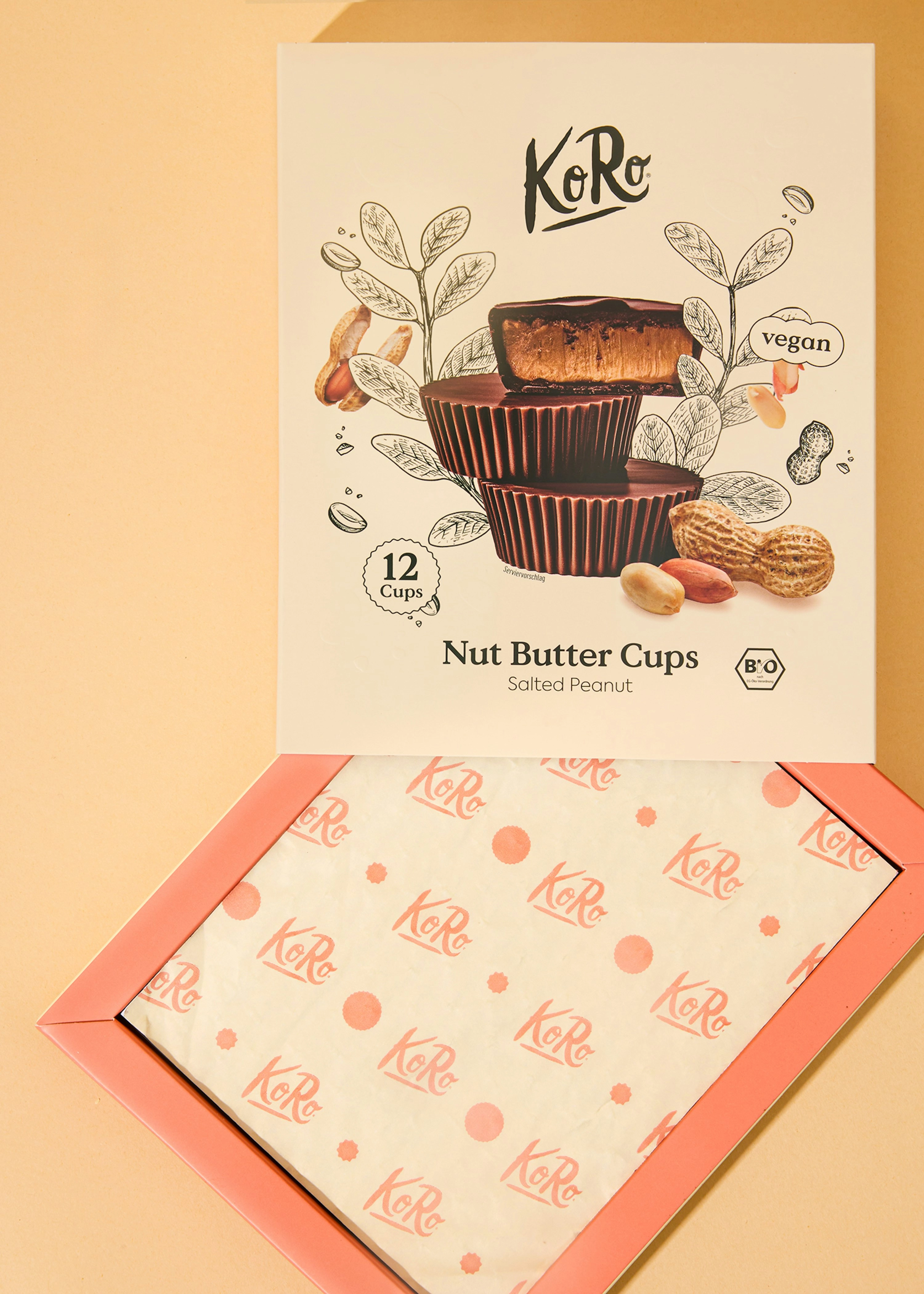 Geschenkbox Bio Nut Butter Cups Salted Peanut 12 x 13 g