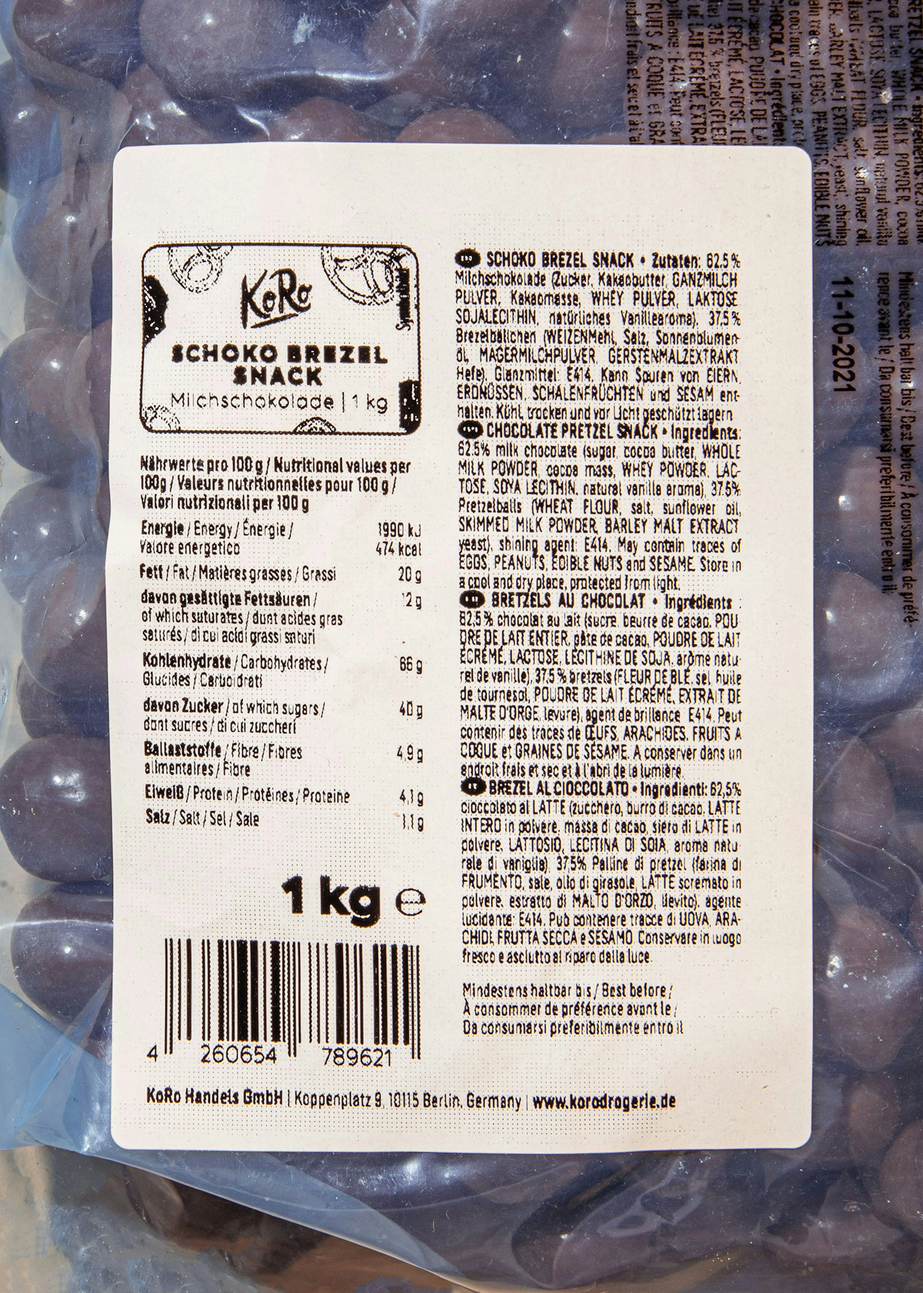 Schoko Brezel Kugeln 1 kg