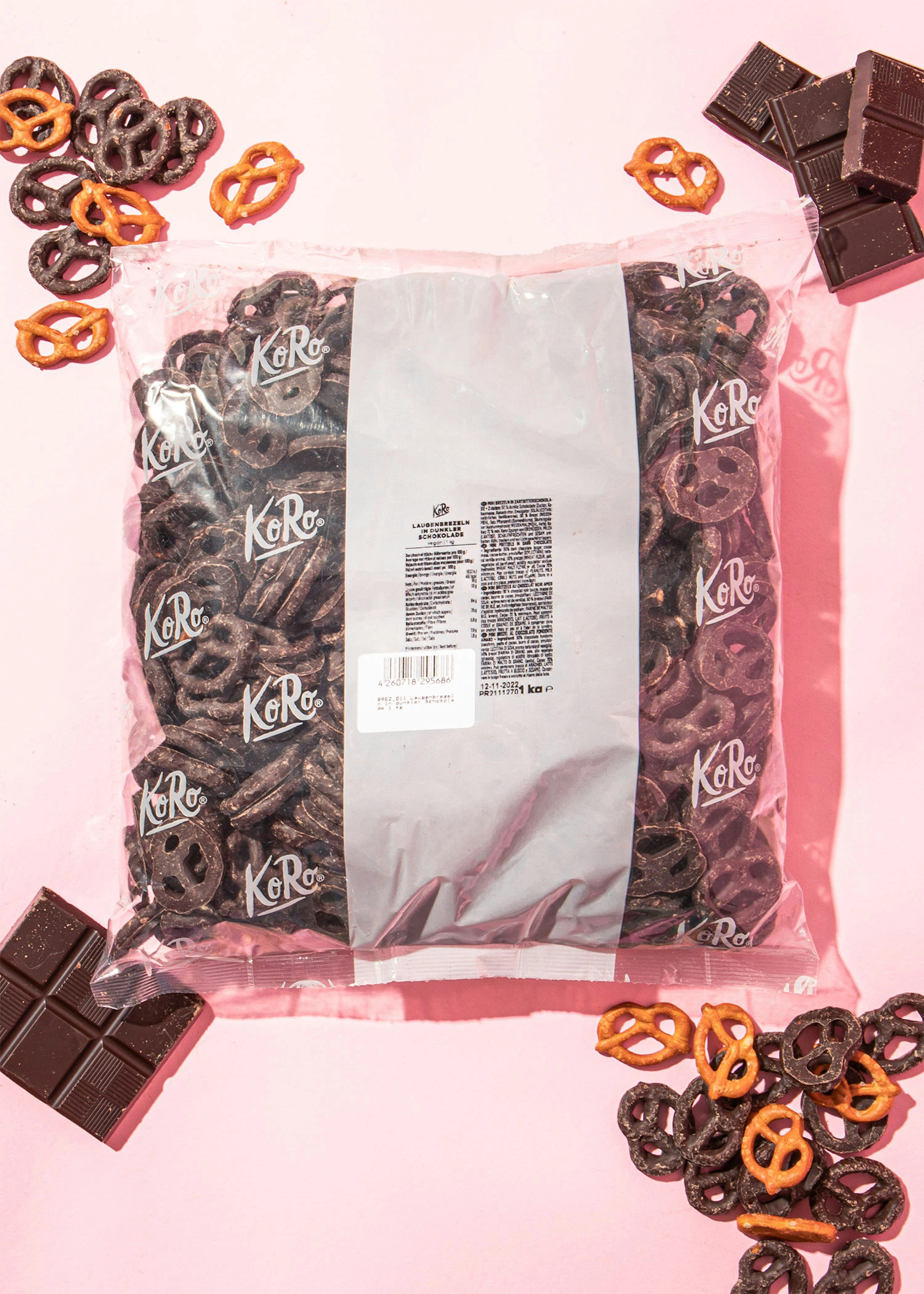 Laugenbrezeln in dunkler Schokolade 1 kg