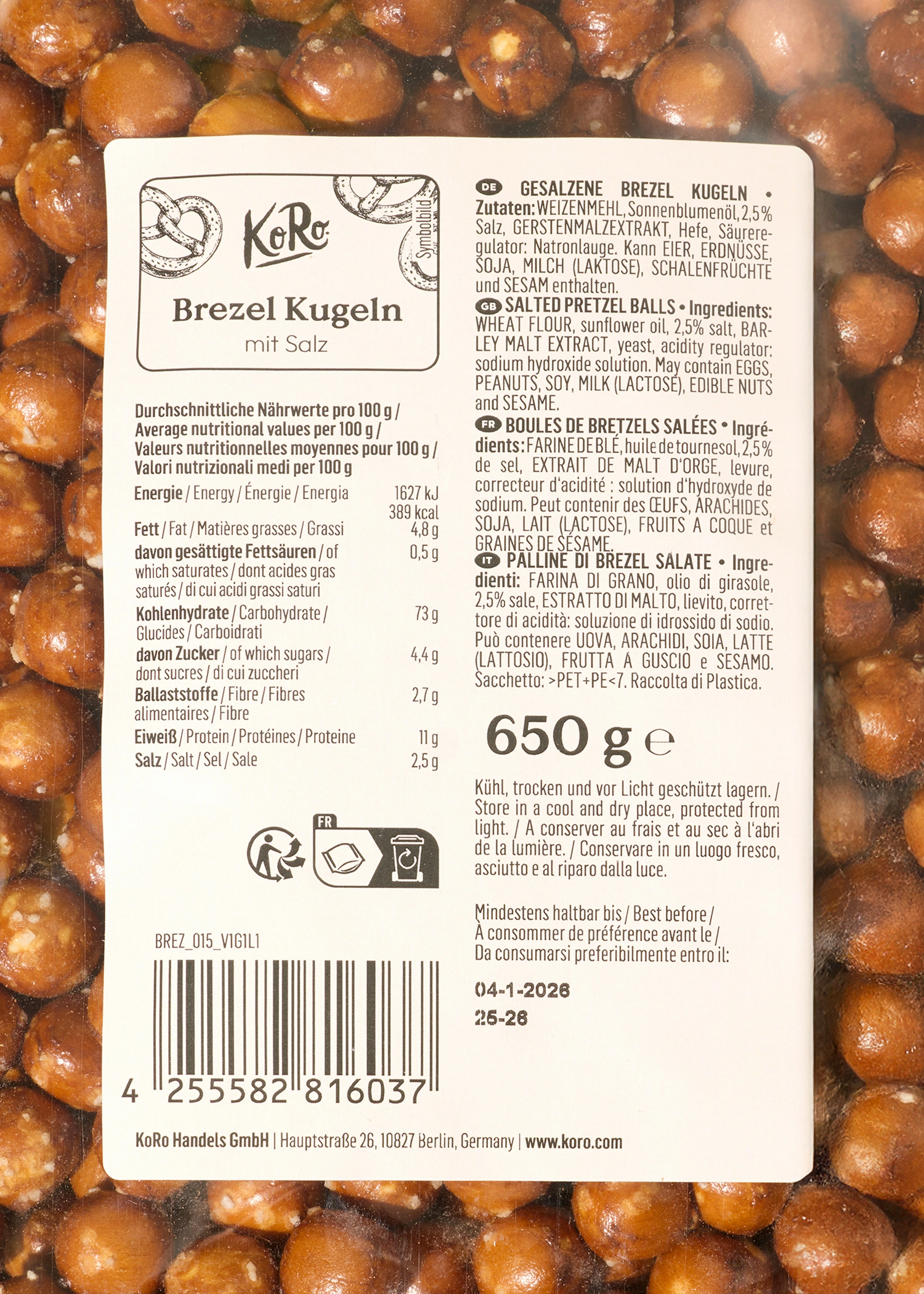 Brezel Kugeln 650 g