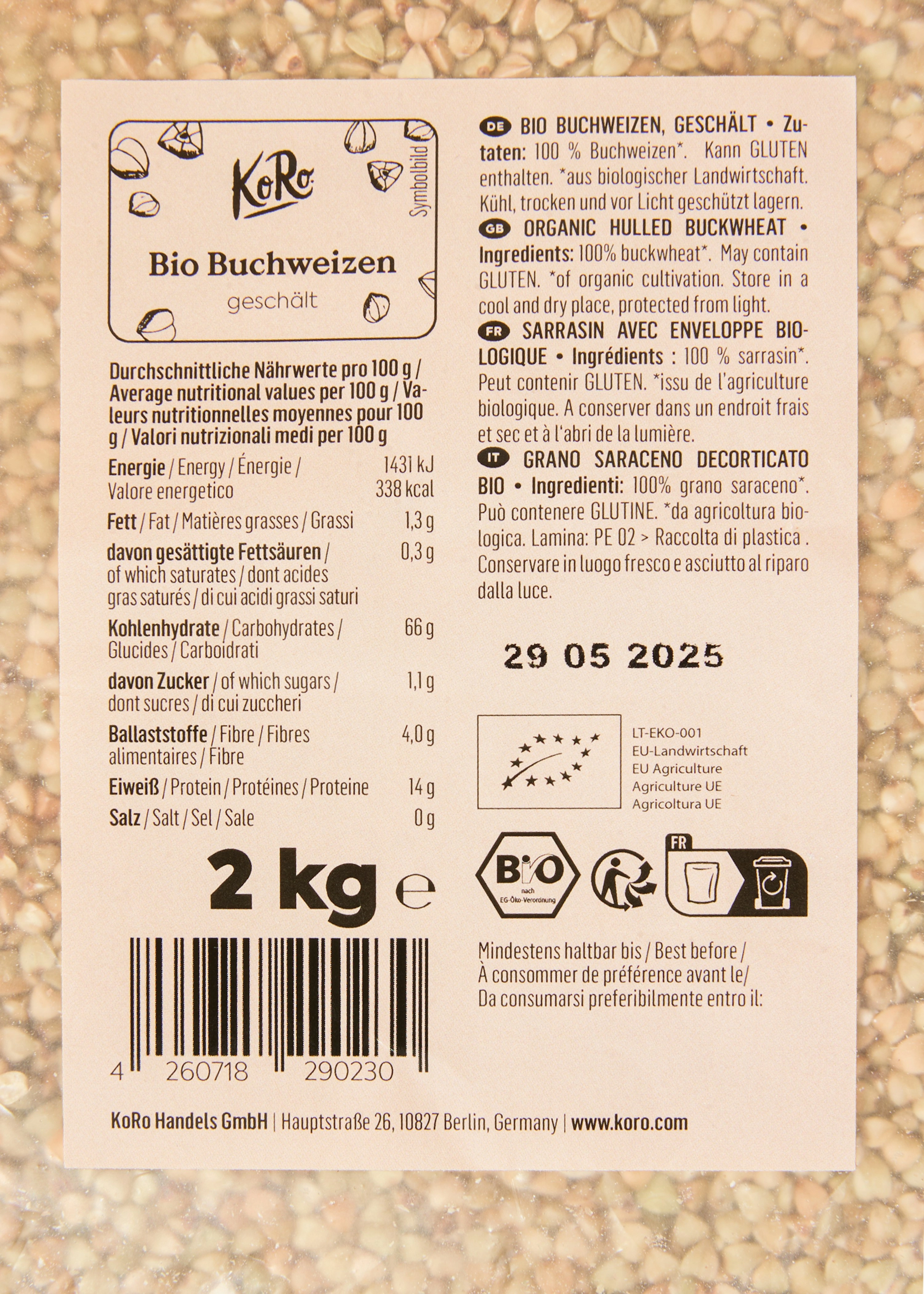 Bio Buchweizen 2 kg