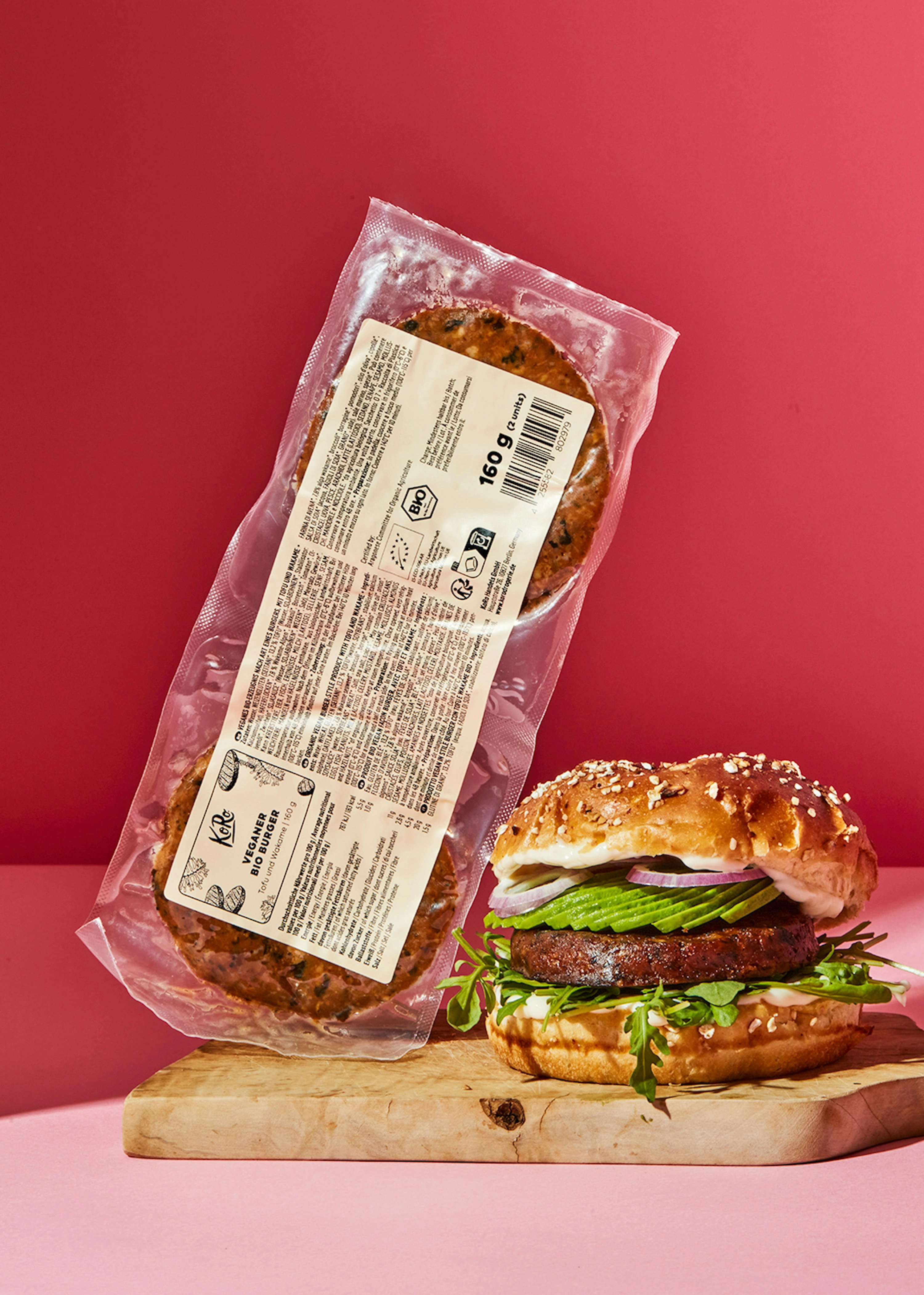 Veganer Bio Burger Tofu und Wakame 160 g