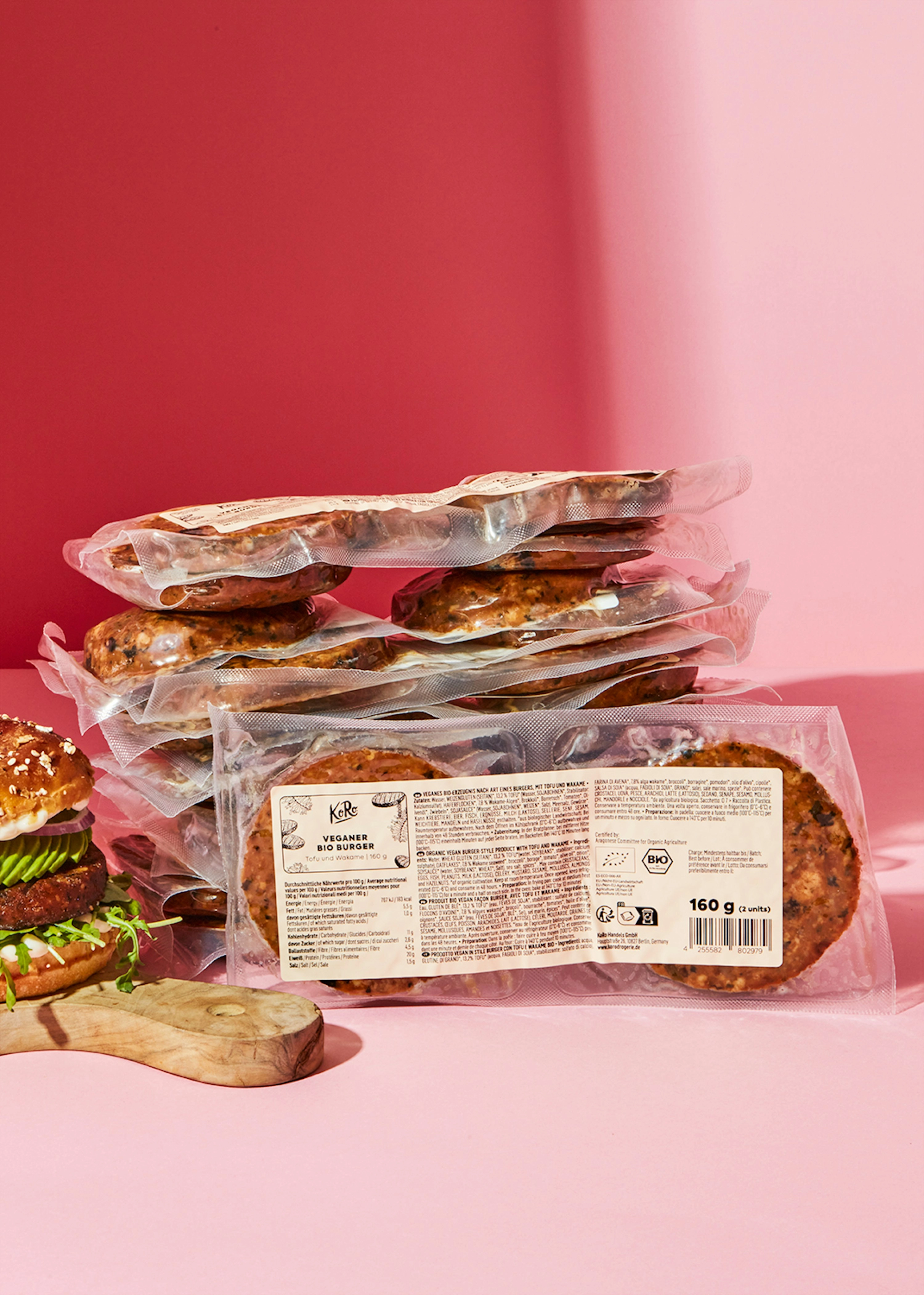 Veganer Bio Burger Tofu und Wakame 12 x 160 g