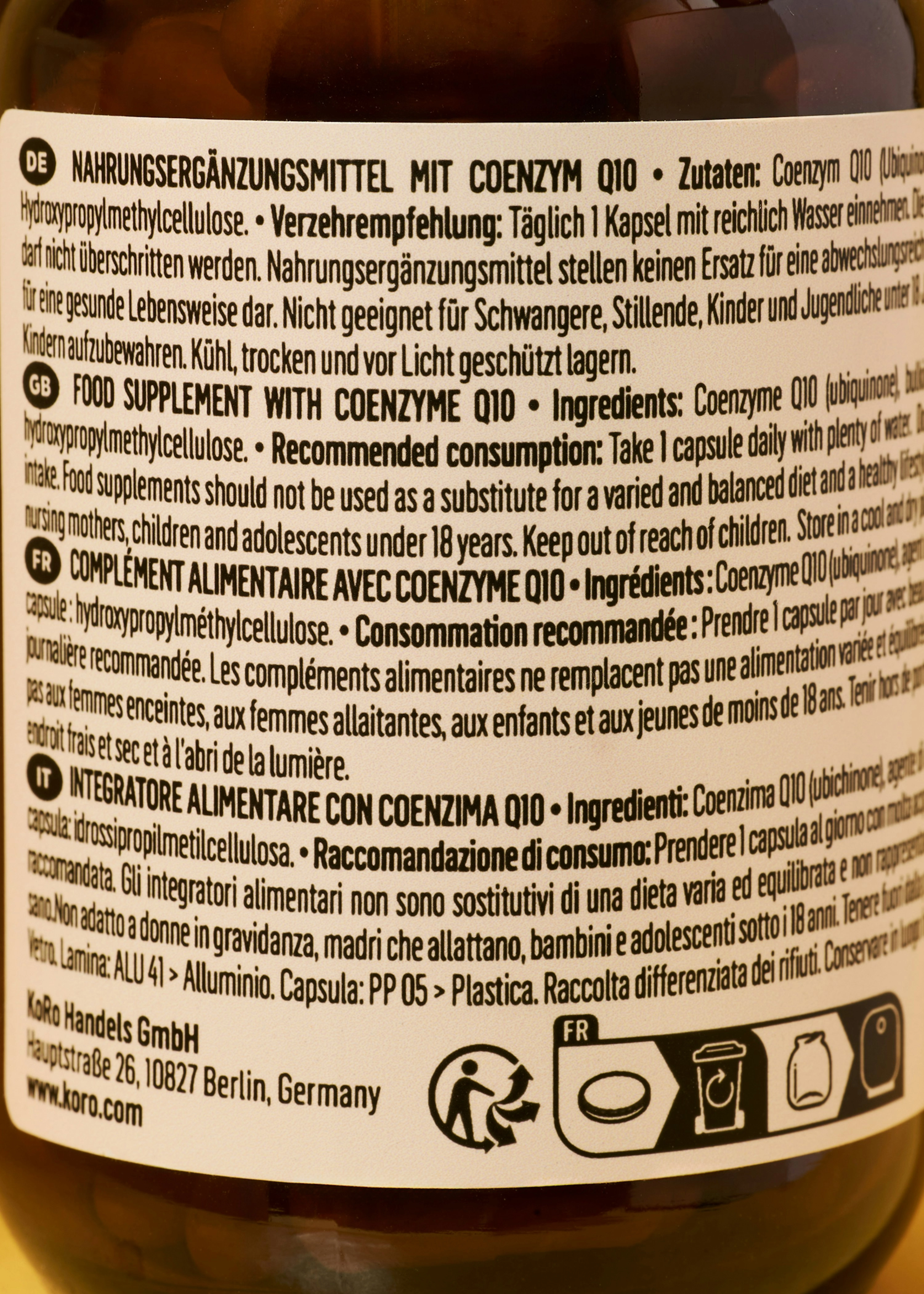 Coenzym Q10 Ubiquinon Kapseln 120 Stück