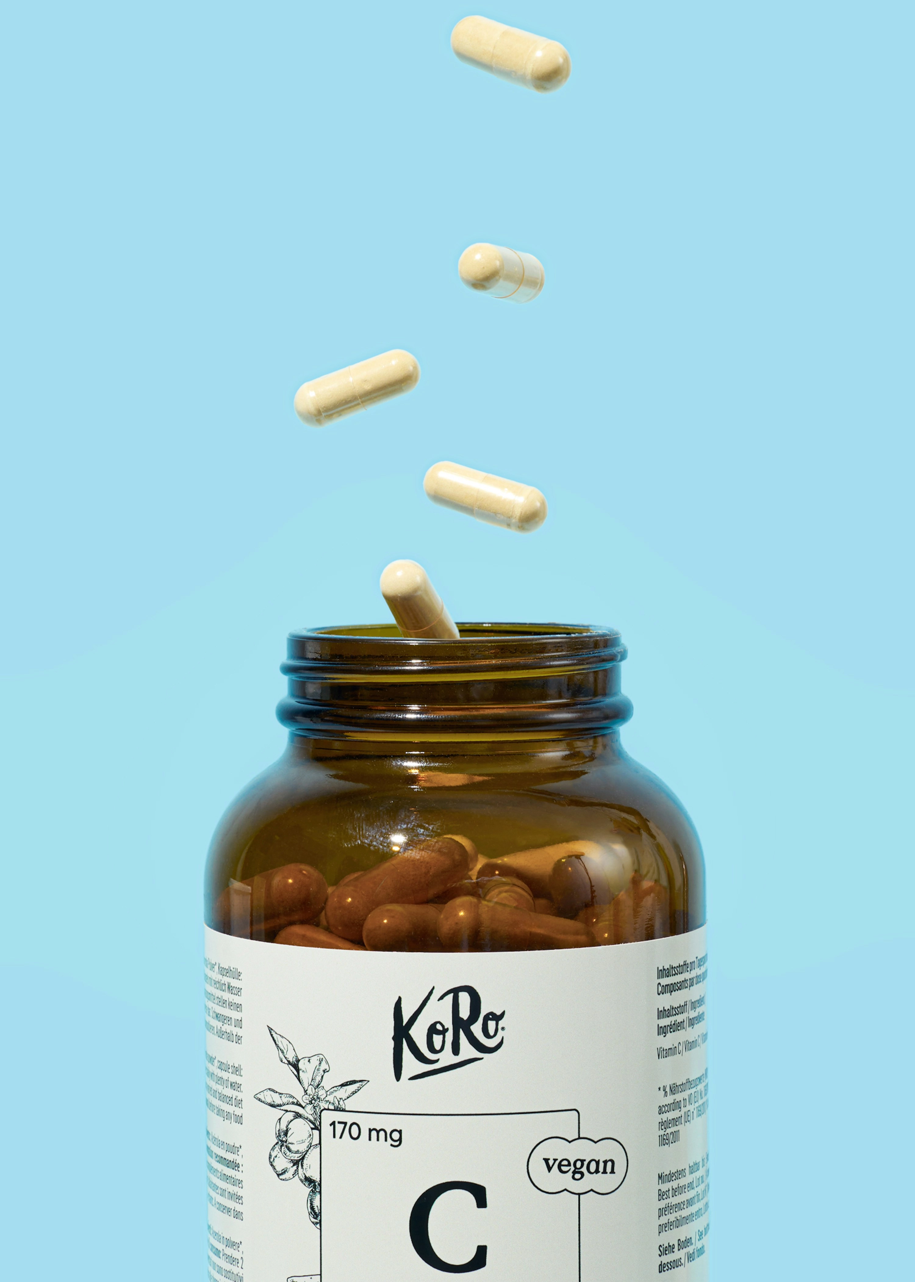 Natürliches Vitamin C aus Bio-Acerola Kapseln 180 Stück