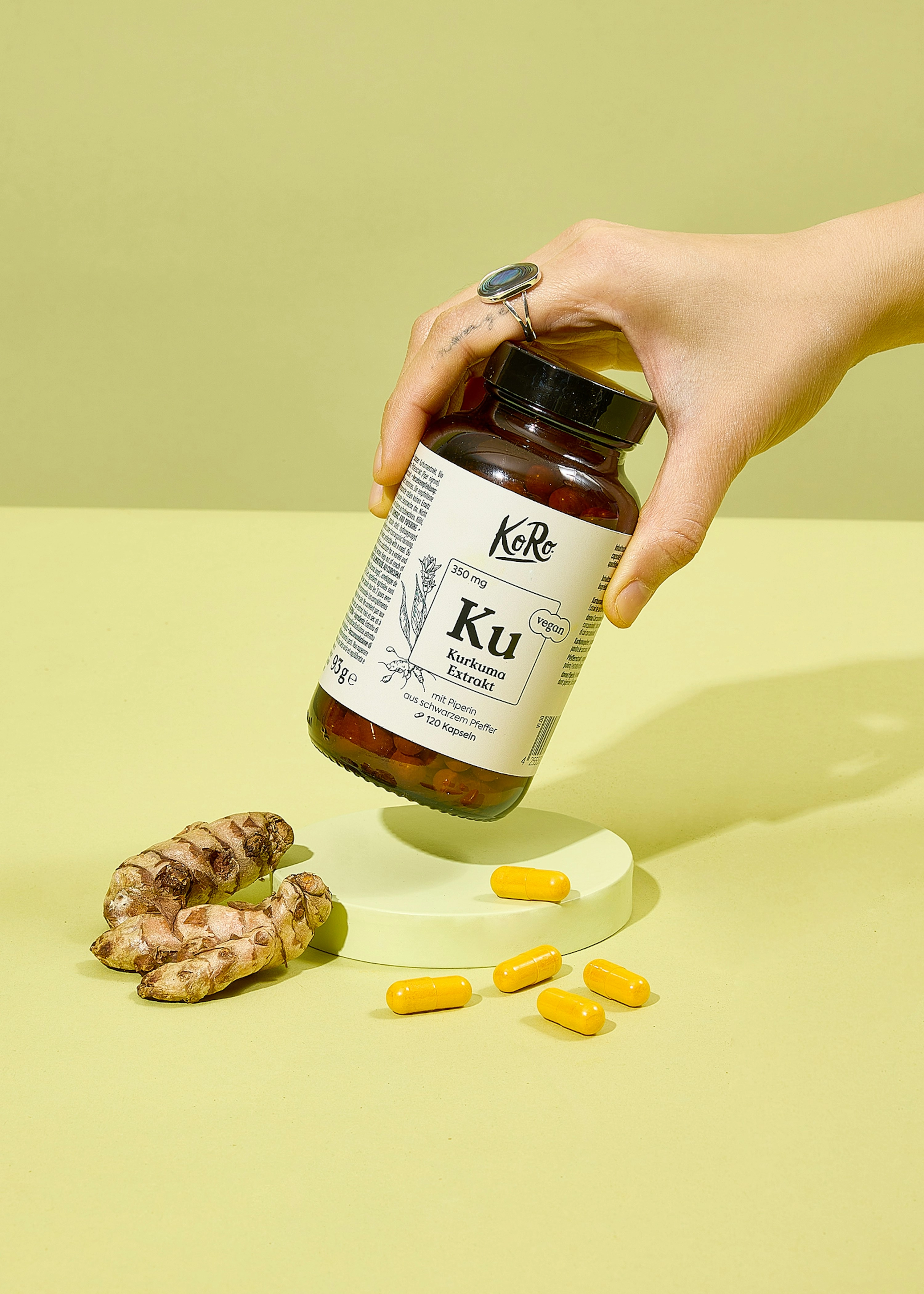 Kurkuma Extrakt mit Piperin aus schwarzem Pfeffer Kapseln 120 Stück