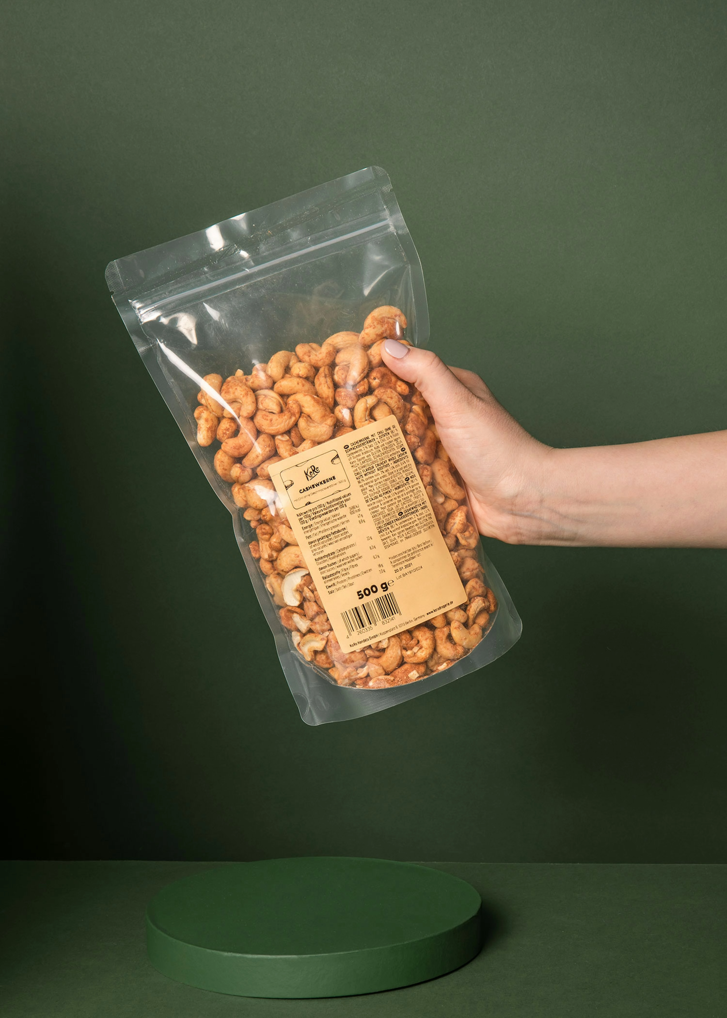 Cashewkerne mit Chili ohne Geschmacksverstärker 500 g