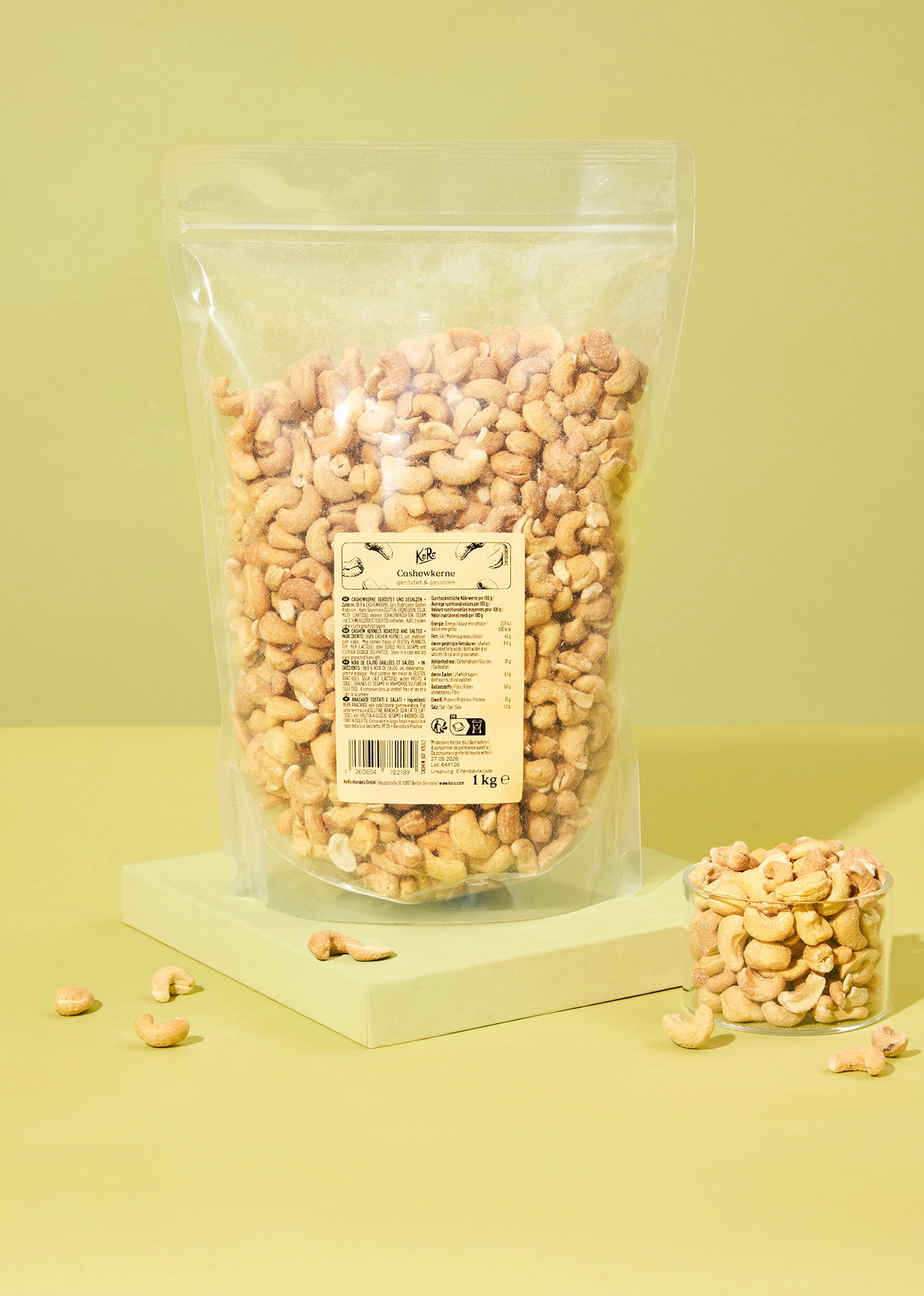 Geröstete und gesalzene Cashewkerne 1 kg