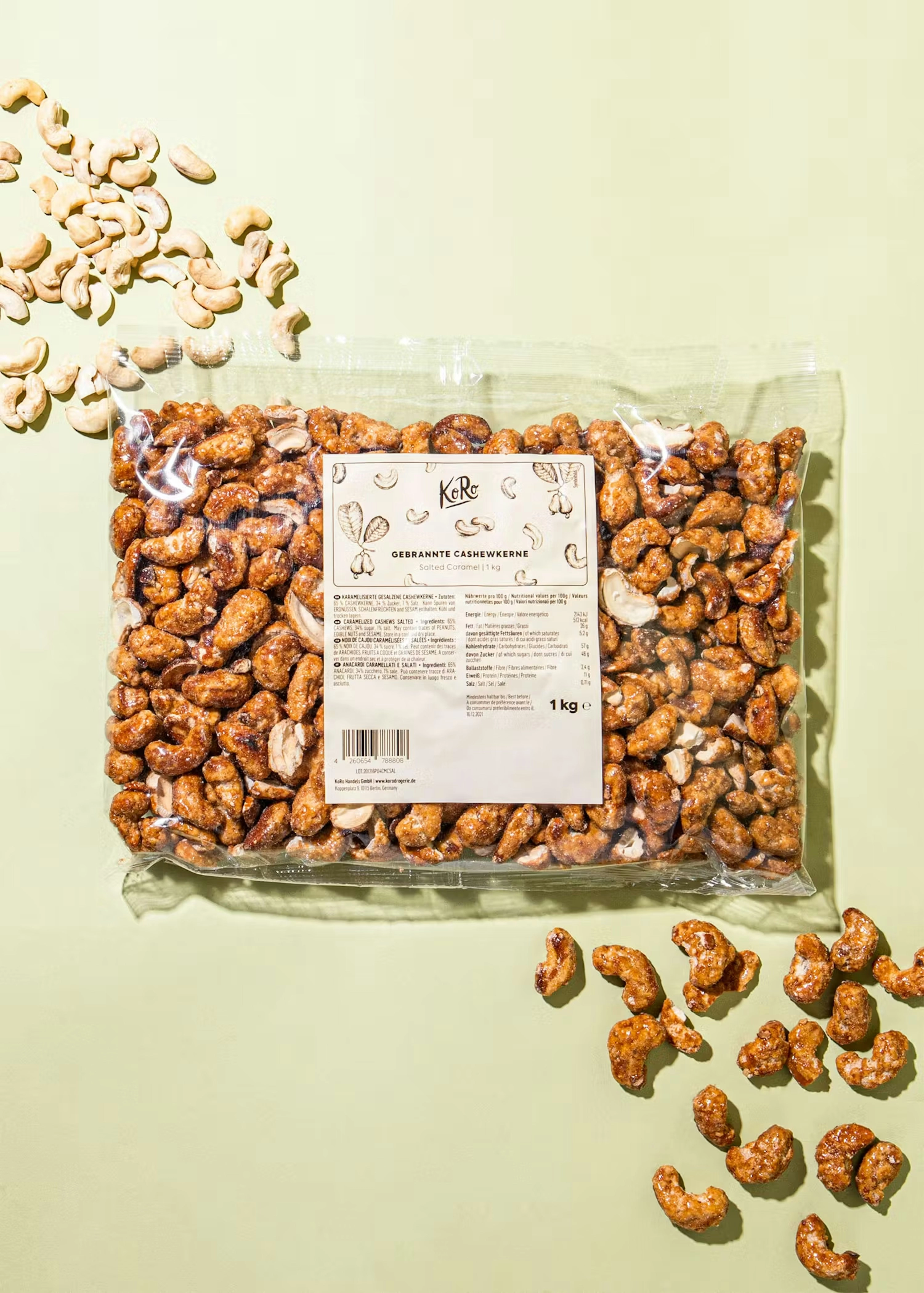 Gebrannte Cashewkerne Salted Caramel 1 kg