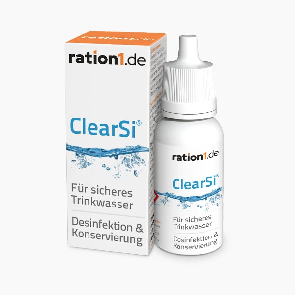 ration1 ClearSi® - 120 Liter Wasser desinfizieren, konservieren und 6 Monate lagern