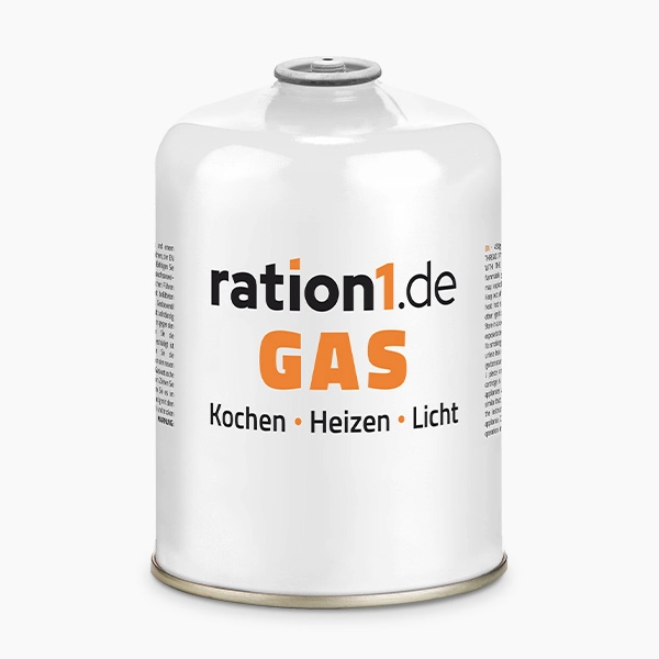 ration1 Gaskartusche 450g - EN 417 Schraubkartusche für Outdoor, Notfall, Camping