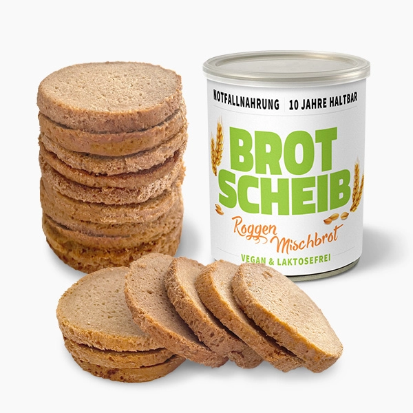 Roggen-Mischbrot Dosenbrot geschnitten, 10 Jahre haltbar