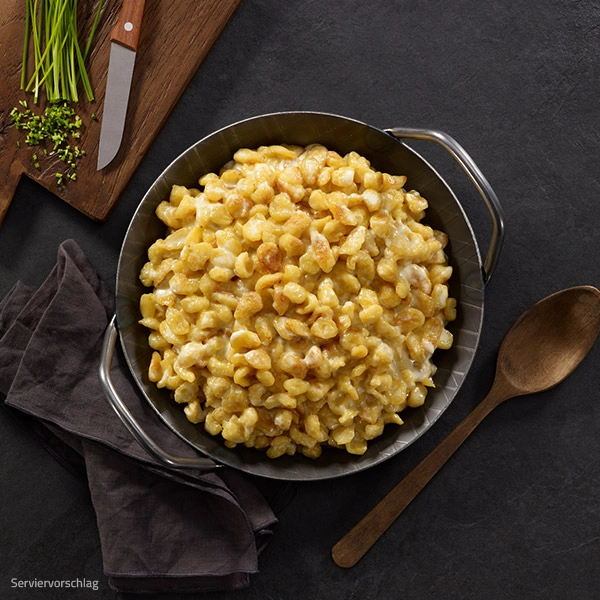 Notvorrat Käsespätzle, vegetarisch, 10 Jahre haltbar, Inhalt 4 x 400 g