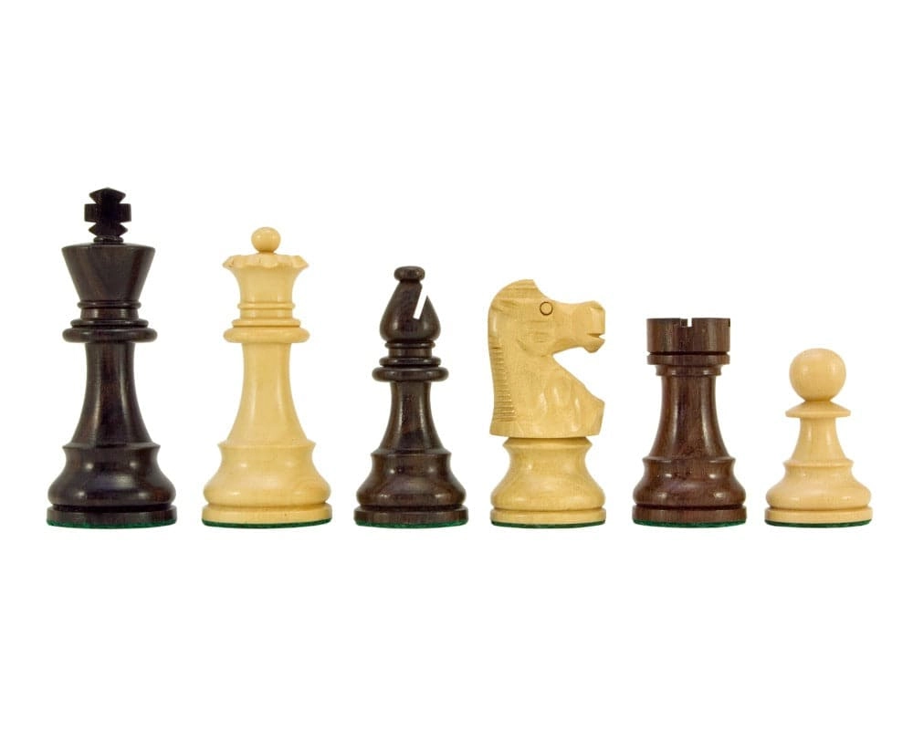 Französische Springer-Serie Rosenholz Staunton Schachfiguren 8 cm