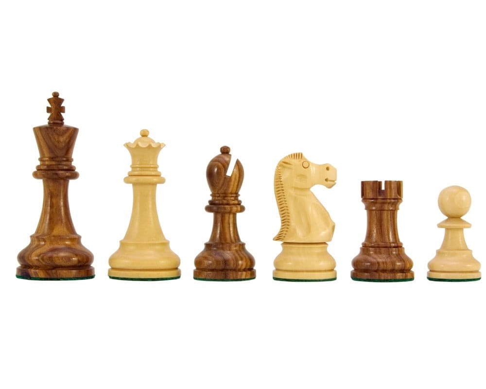 Jacob Knight Golden Rosenholz Staunton Schachfiguren 10 cm