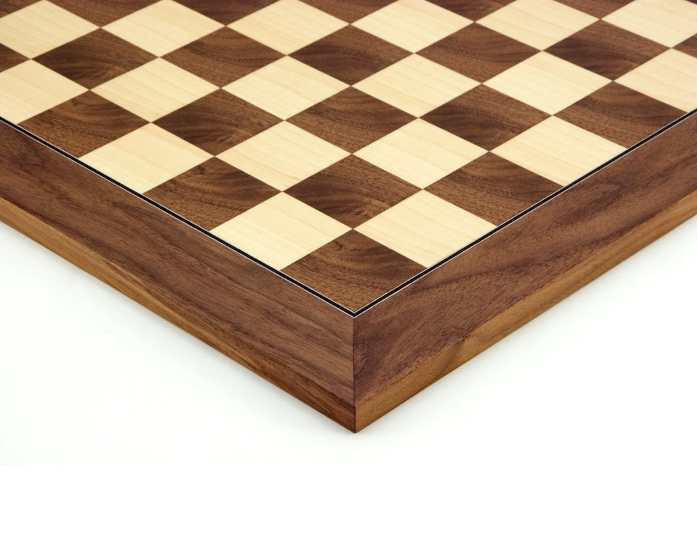 45 cm Deluxe Schachbrett aus Walnuss und Ahorn