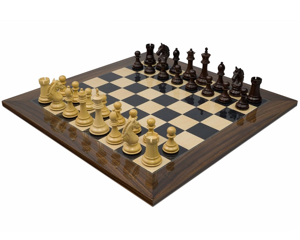Das Stretford Knight Luxus-Rosenholz-Schachset