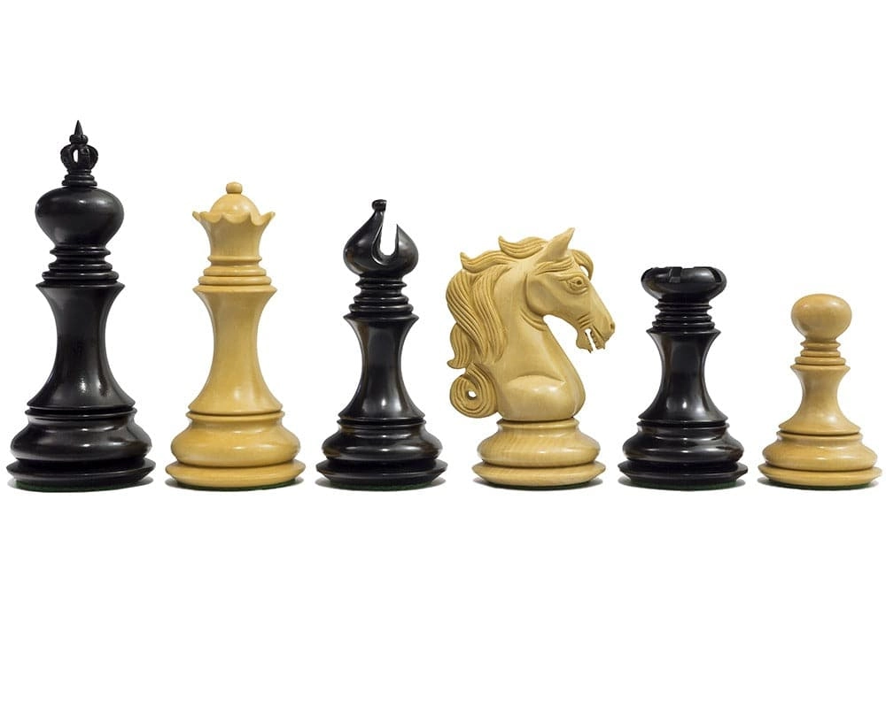 Die Cavallery-Serie Schachfiguren Ebenholz 11 cm