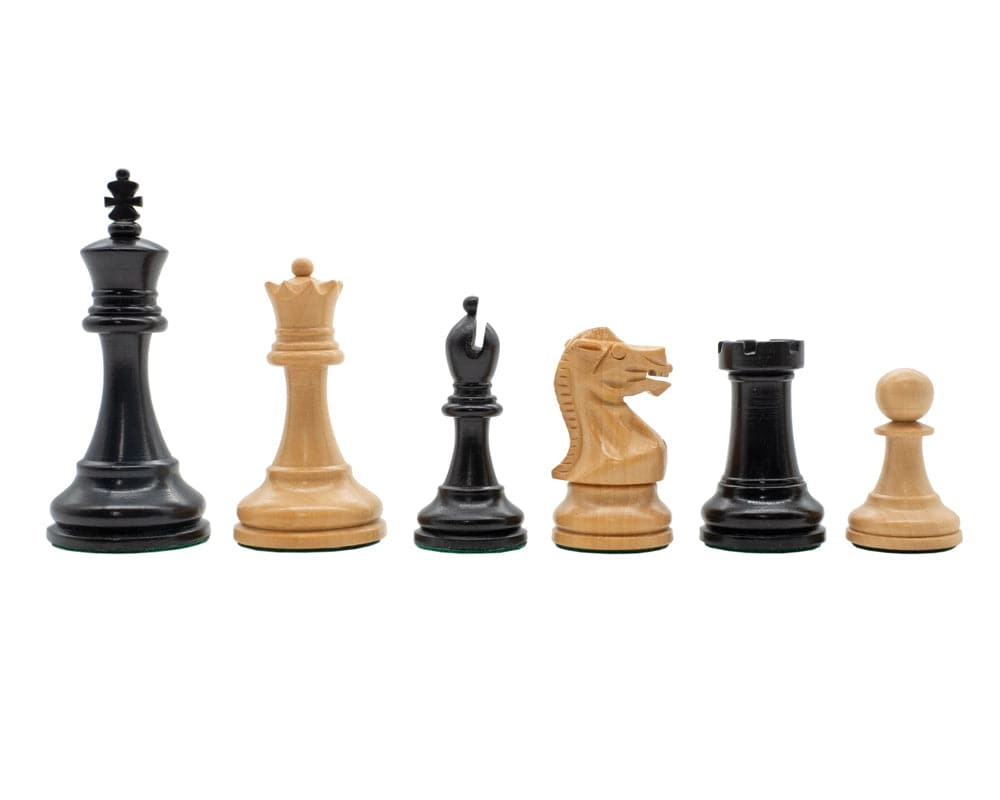 Die Krönung Luxus Ebenholz Miniatur Schachfiguren