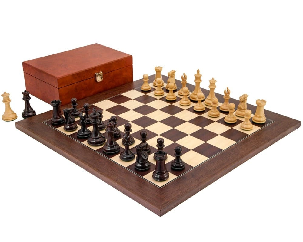 Windsor Rosenholz und Montgoy Palisander Schachset