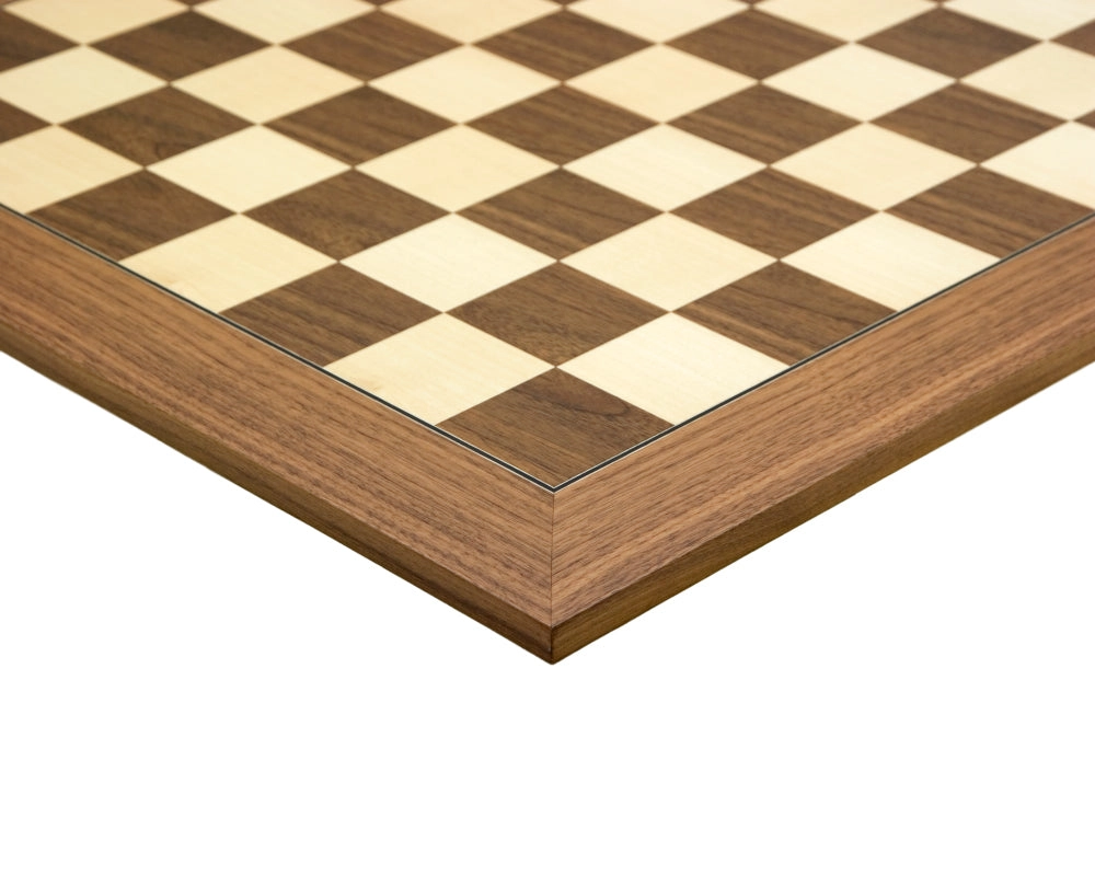 60 cm Deluxe Schachbrett aus Walnuss und Ahorn