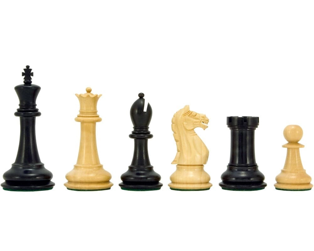 Oxford Serie ebonisierte Buchsbaum Schachfiguren 10 cm