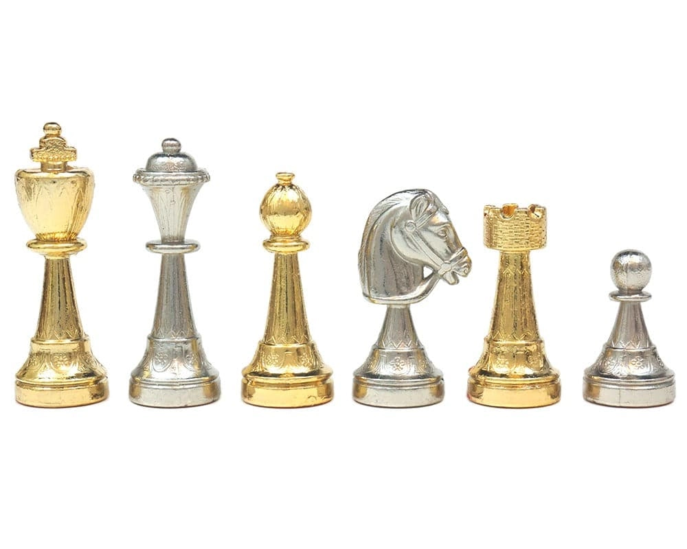 Die Messina Gold- und Silberbeschichteten Italienischen Schachfiguren