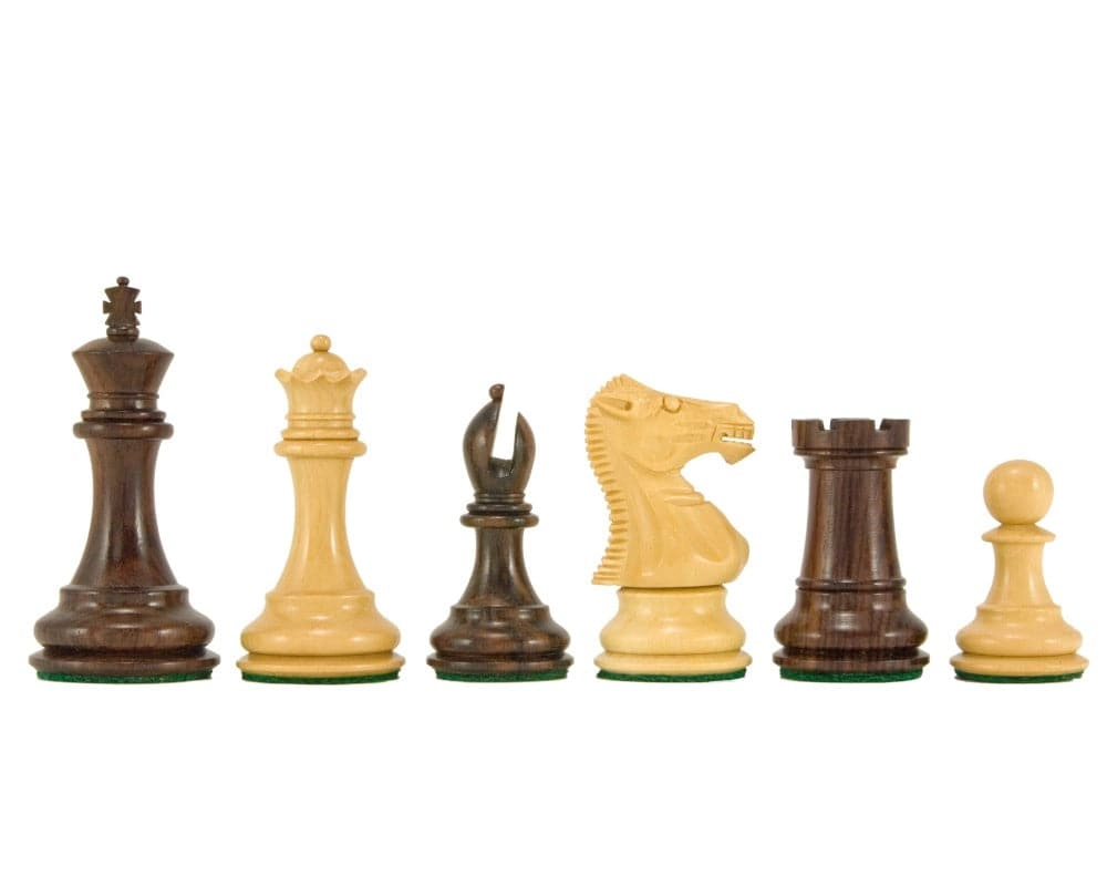 Windsor-Serie Rosenholz Staunton Schachfiguren 8 cm