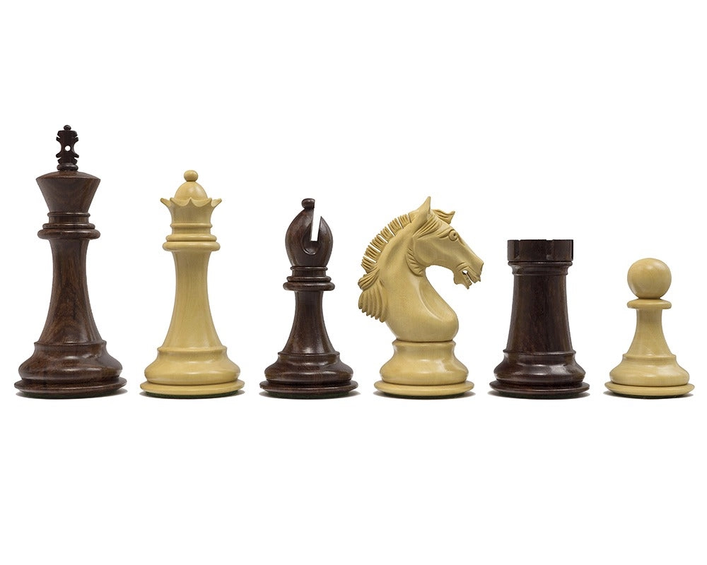 Die Stretford Springer Rosenholz-Schachfiguren 10,8 cm
