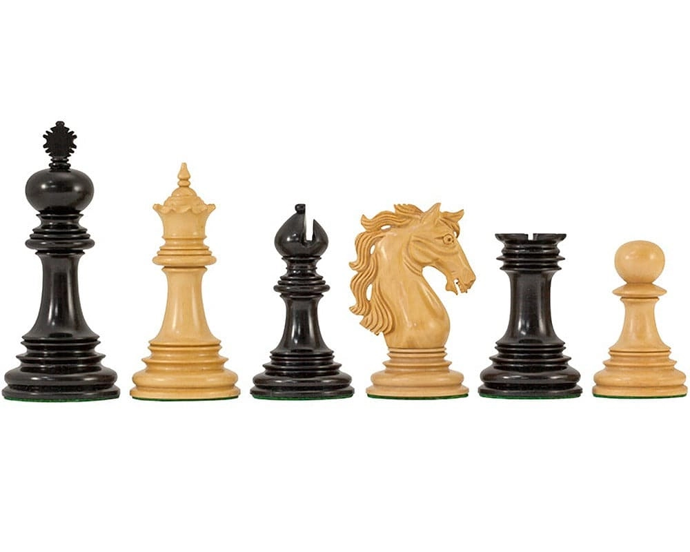 Constantine Luxus Ebenholz-Schachfiguren 11 cm