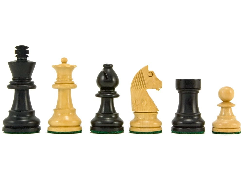 Abwärtskopf Springer geschwärzte Staunton Schachfiguren 6 cm