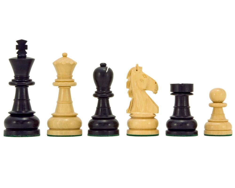 Emerald Serie ebonisierte Buchsbaum Schachfiguren 8 cm