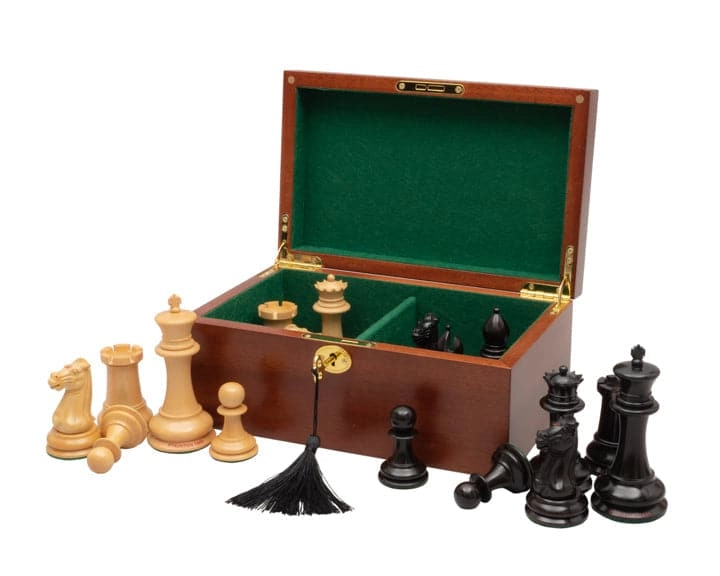 Deluxe Schachbox aus Mahagoni mit Schlüssel (Ahorn) - Groß