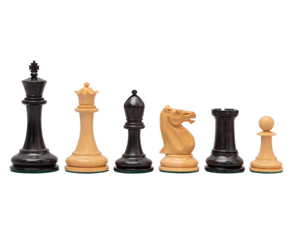 Die 1853 Paulsen Reproduktion: 9 cm Schachfiguren in Ebenholz