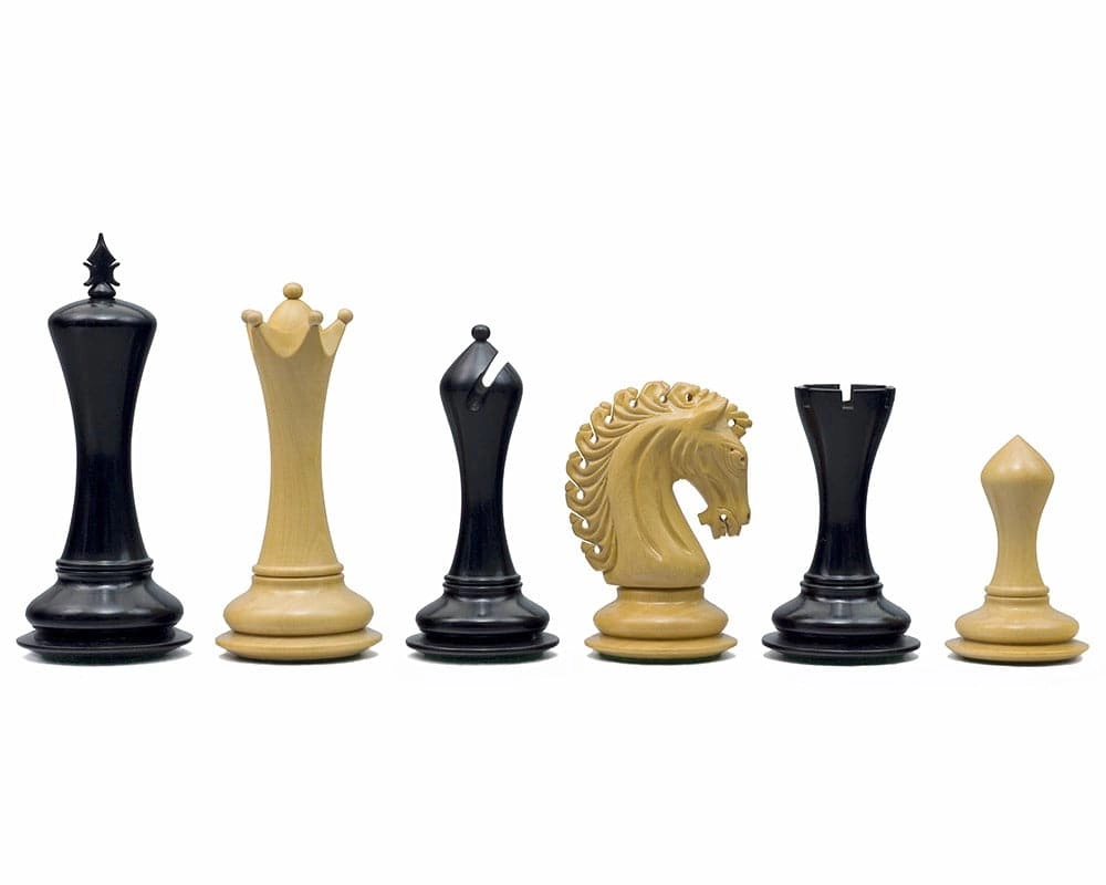 Die Empire Knight Ebenholz Schachfiguren 11 cm
