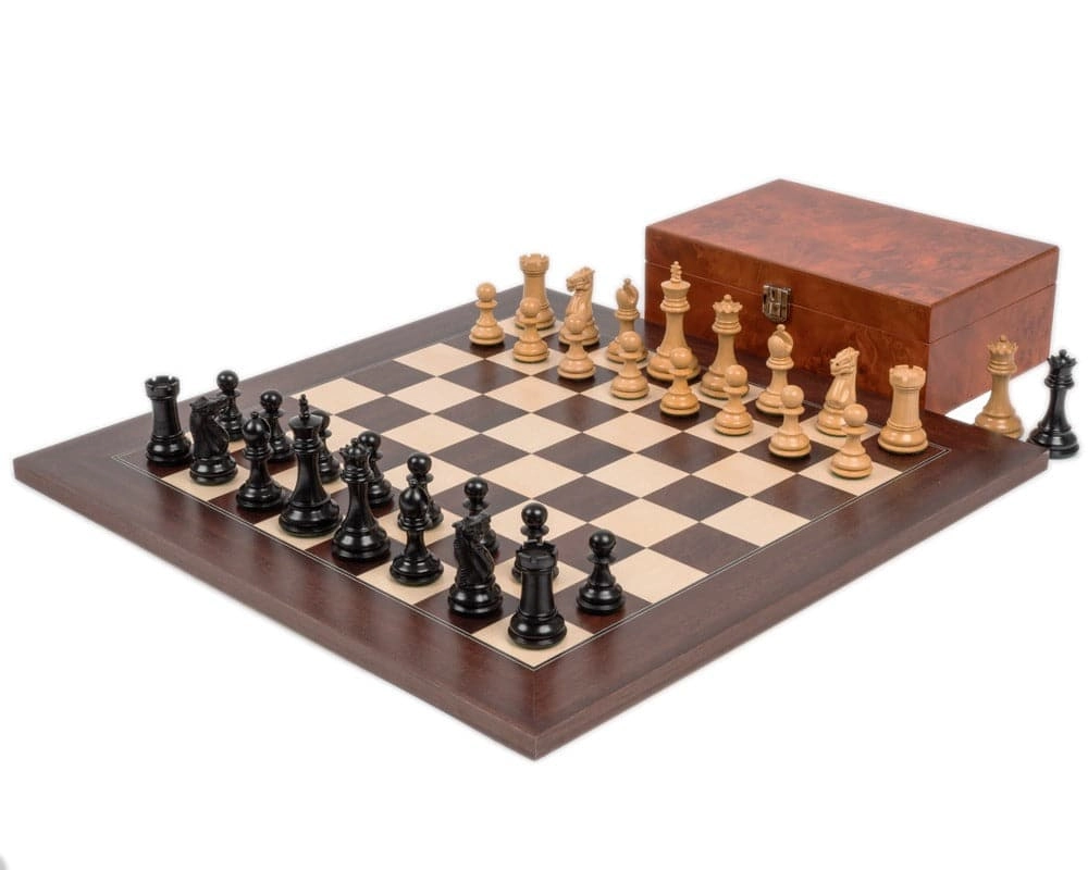 Windsor Ebenholz und Montgoy Palisander Schachspiel