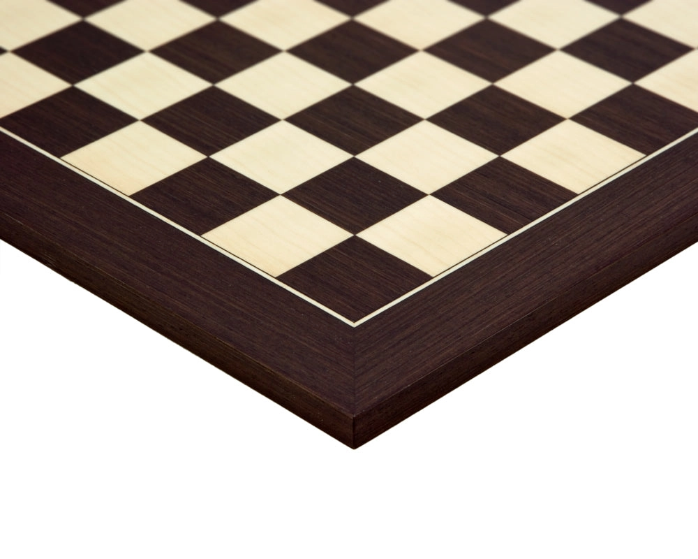 40 cm Deluxe Schachbrett aus Wenge und Ahorn