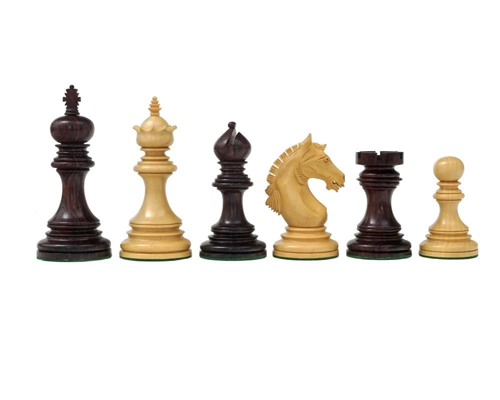 Luxus Staunton Garvi 11 cm Rosenholz-Schachfiguren