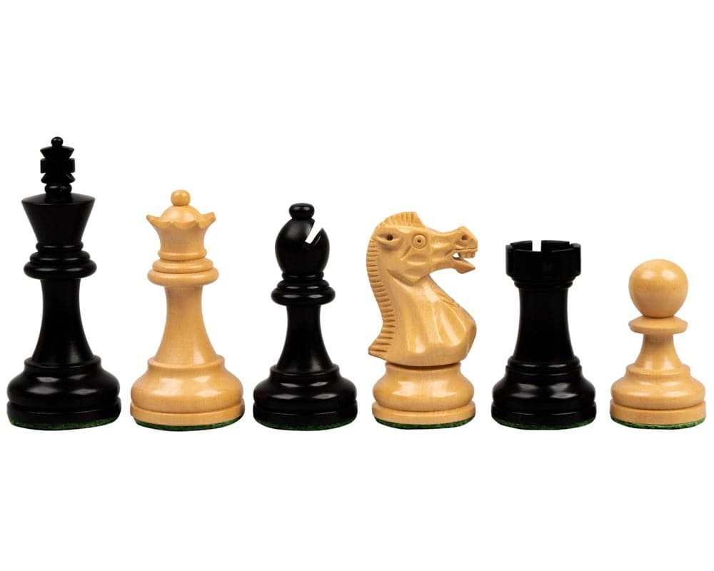 Exklusive Staunton ebonisierte Schachfiguren 8 cm
