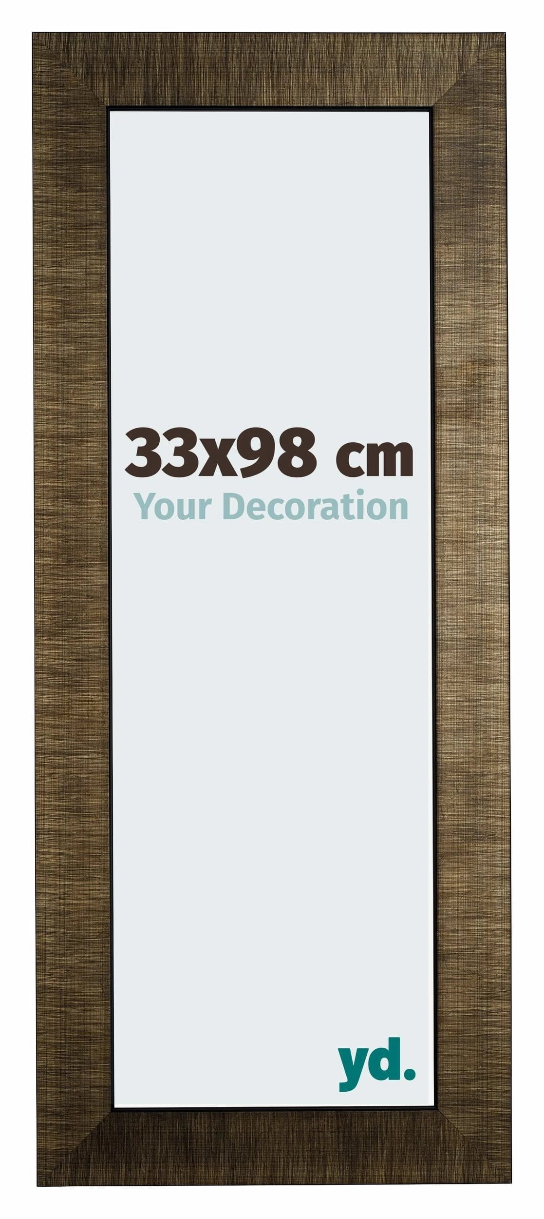 Bilderrahmen 33x98 cm - Champagner Gebürstet Holz Leeds