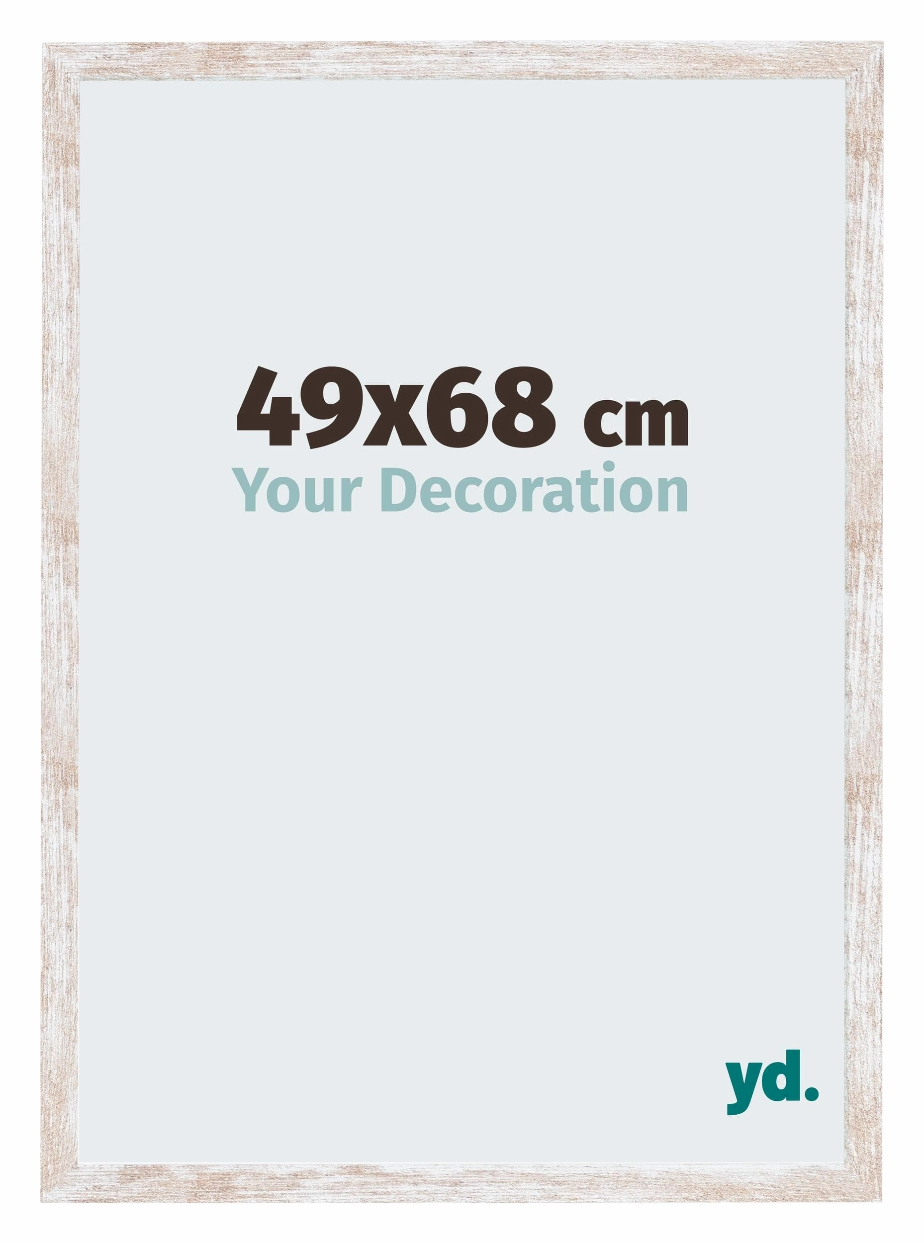 Bilderrahmen 49x68 cm - White Wash - MDF - Catania