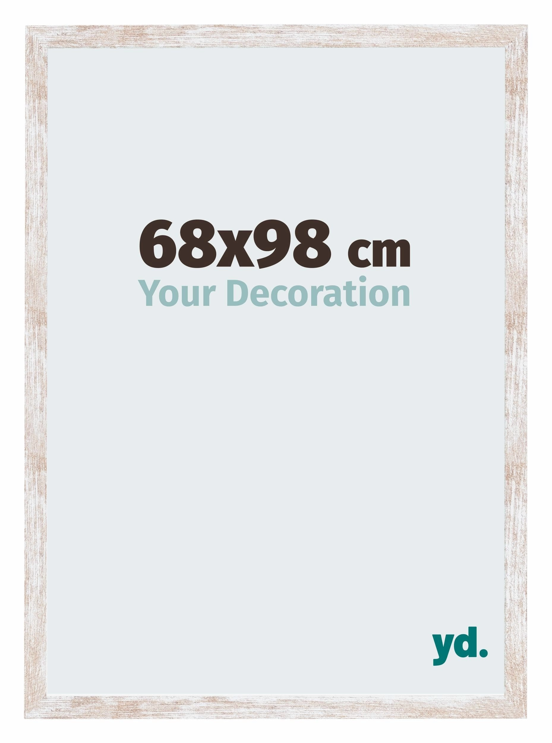 Bilderrahmen 68x98 cm - White Wash - MDF - Catania