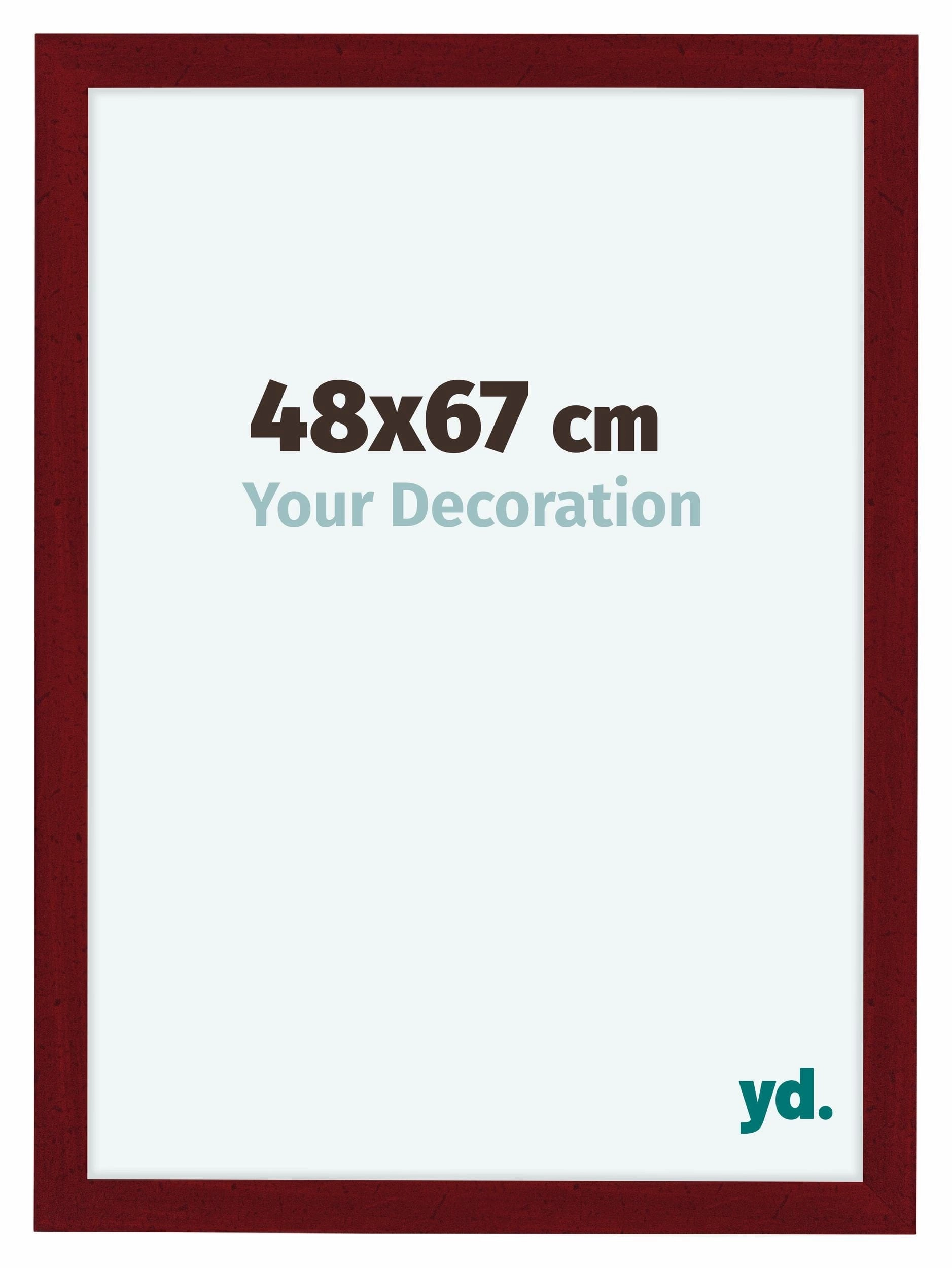 Bilderrahmen 48x67 cm - Weinrot Gewischt - MDF - Como