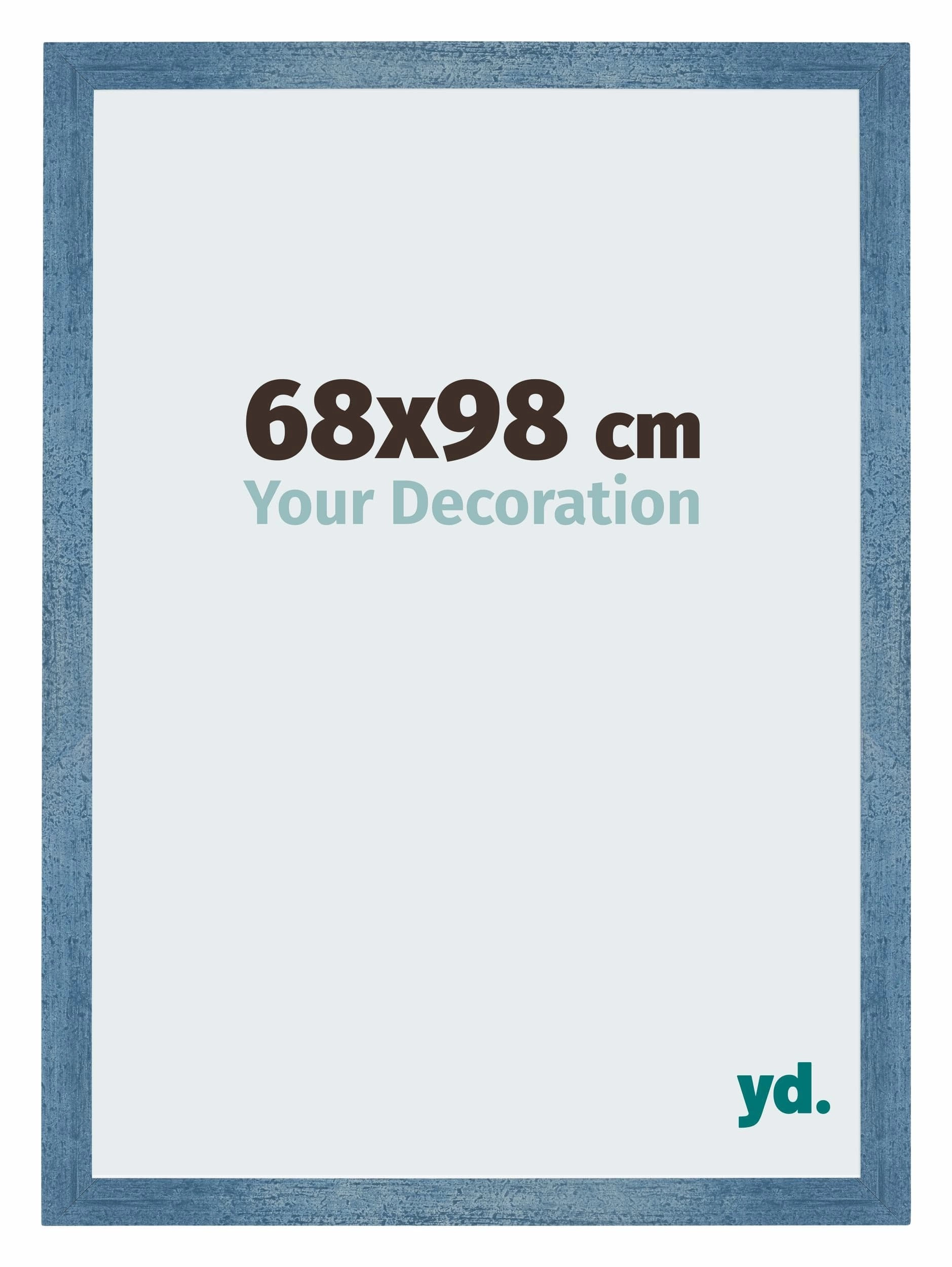 Bilderrahmen 68x98 cm - Hellblau Gewischt - MDF - Mura