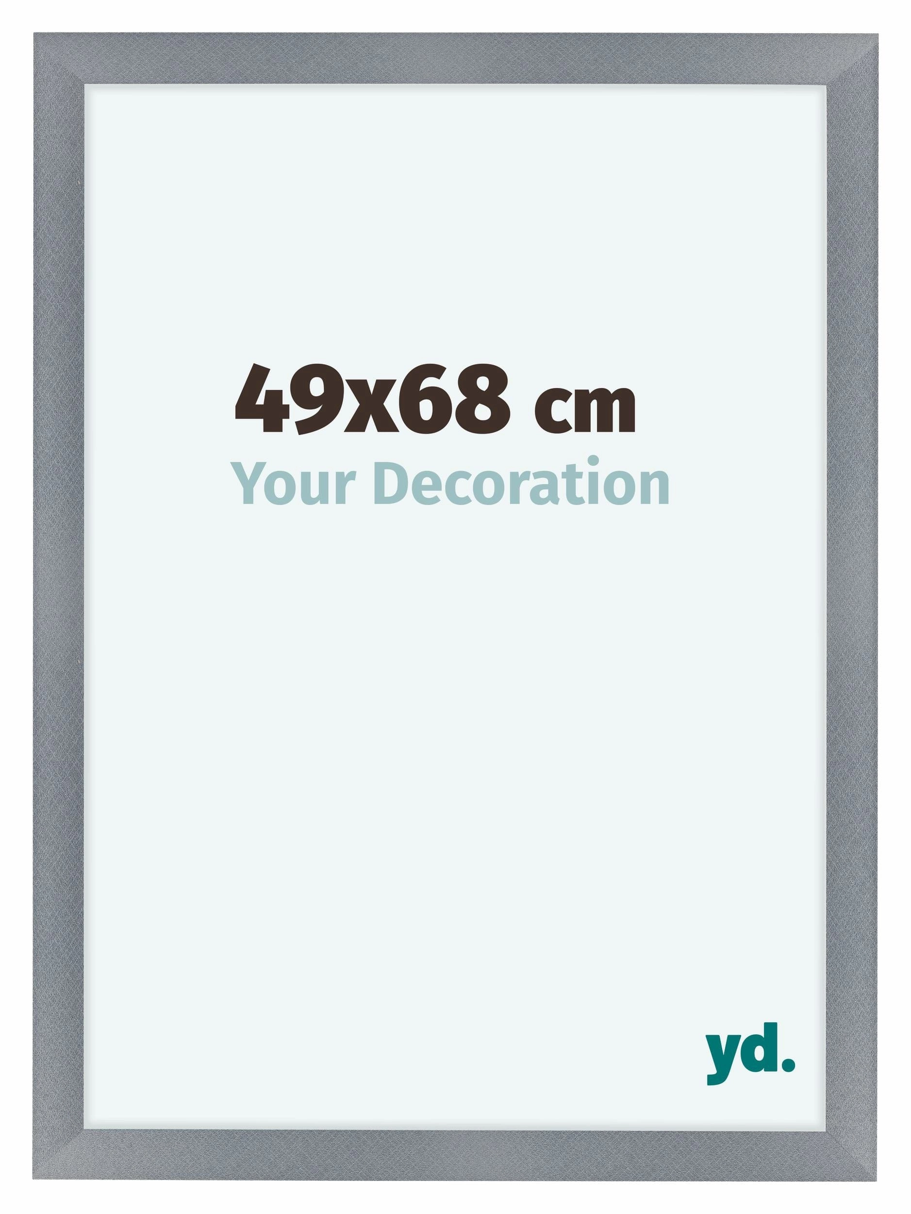 Bilderrahmen 49x68 cm - Aluminium - Gebürstet - MDF - Como