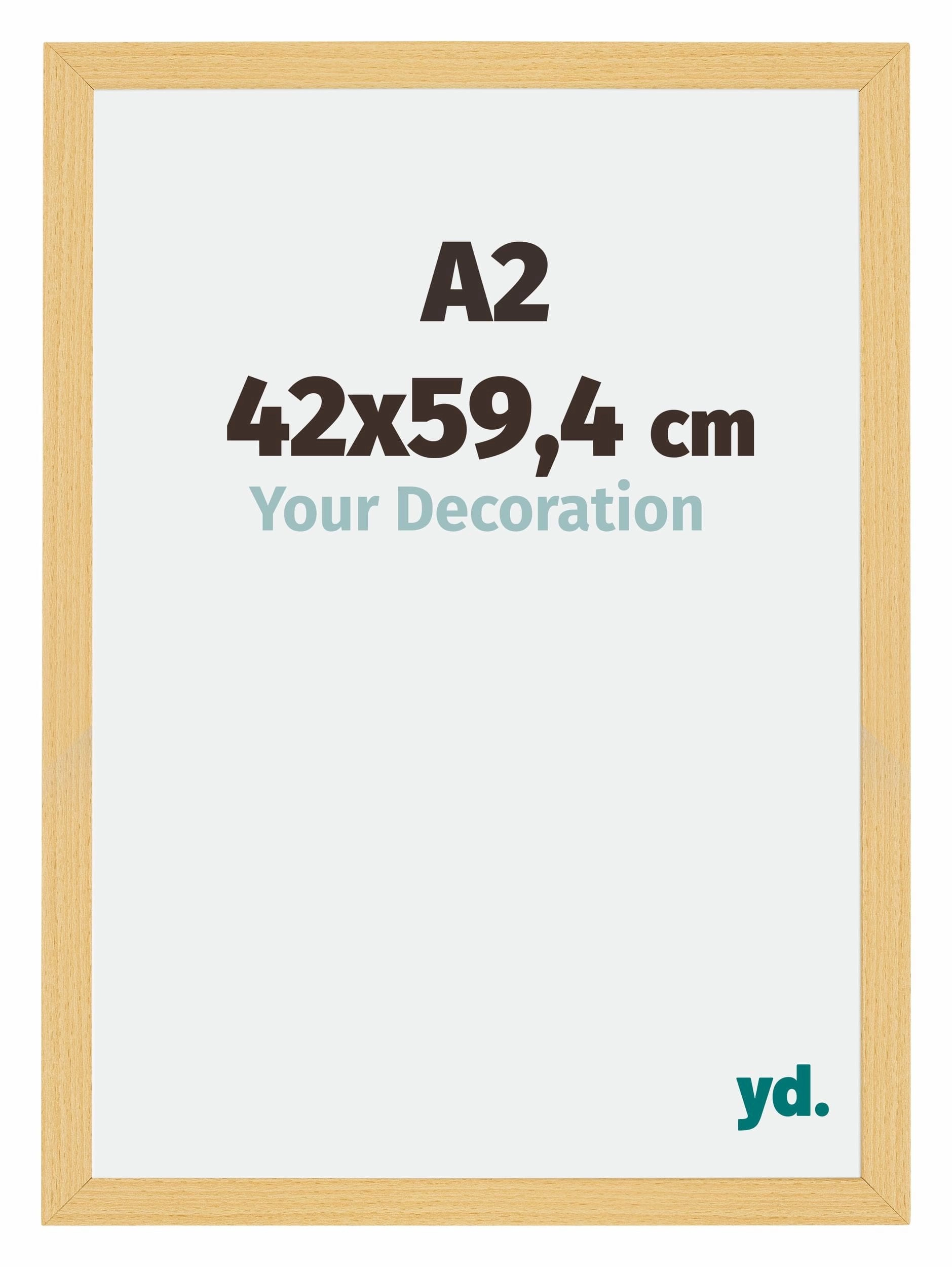 Bilderrahmen A2 - 42x59,4 cm - DIN A2 Buche Dekor - MDF - Mura