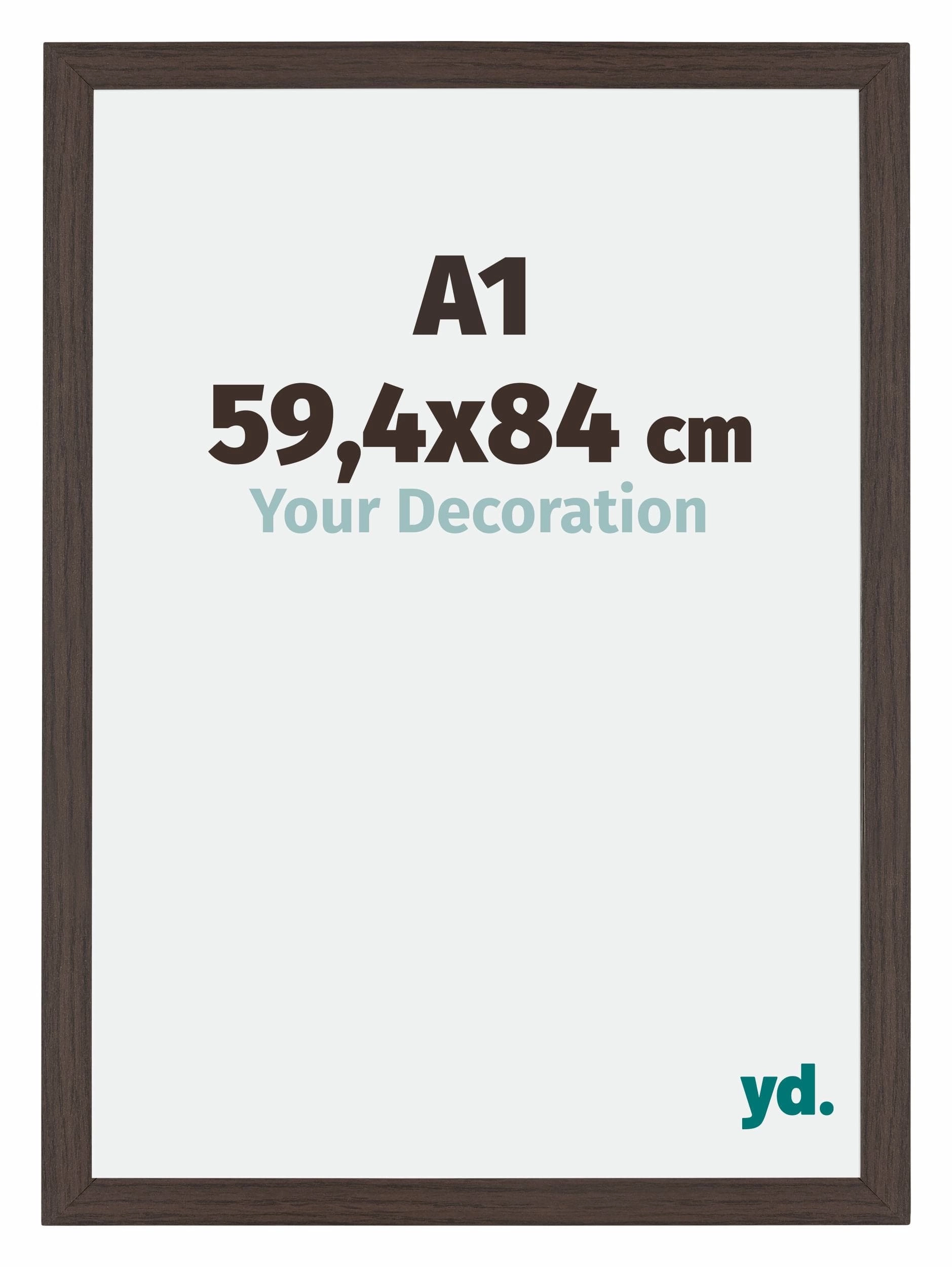 Bilderrahmen A1 - 59,4x84 cm - Eiche Dunkel - MDF - Mura