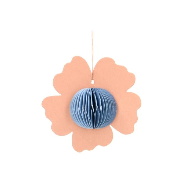Anhänger, anemone, wabenpapier, koralle/blau
