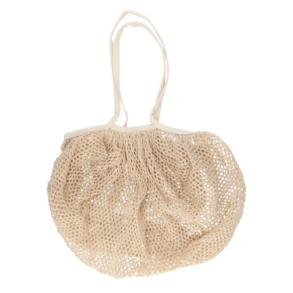 Einkaufsnetz, jute und baumwolle, naturfarben, 40 x 35 cm