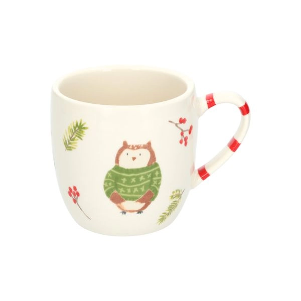 Becher, steingut, eule, ø8.5 cm
